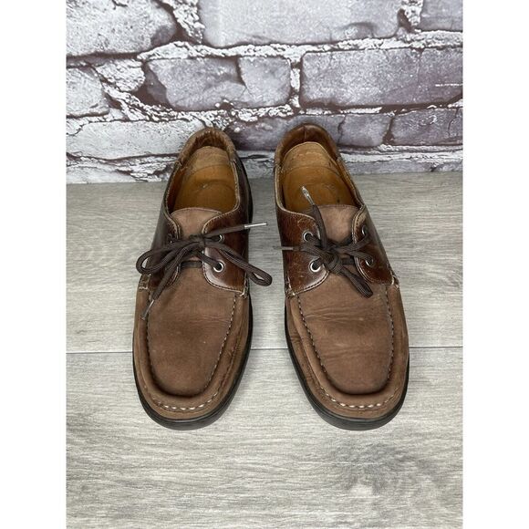 Bally Grimsela Brown Leather Moc Toe Casual Lace Shoes Women’s Sz 7M US/37.5EU - Picture 13 of 16